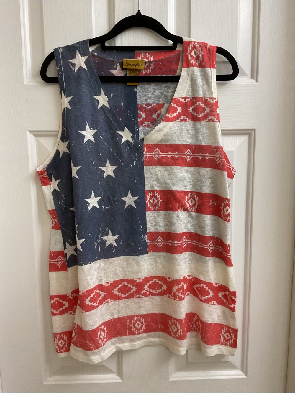 WRANGLER USA Flag Top Size L